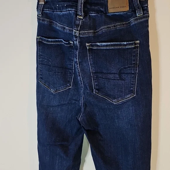 American Eagle Next Level Stretch Size 2 High Rise Distressed Style Jeggings - Picture 4 of 8